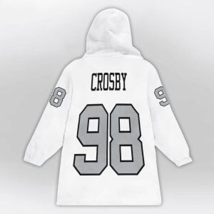 Maxx Crosby 98 Las Vegas Football Unisex Blanket Hoodie2