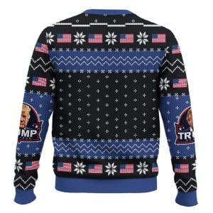 Donald Trump Never Surrender Ugly Christmas Sweater1