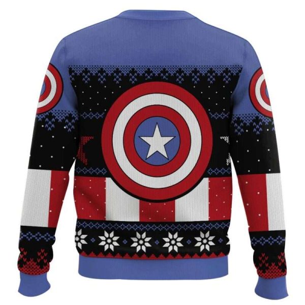 Captain America Marvel Comics Ugly Christmas Sweater