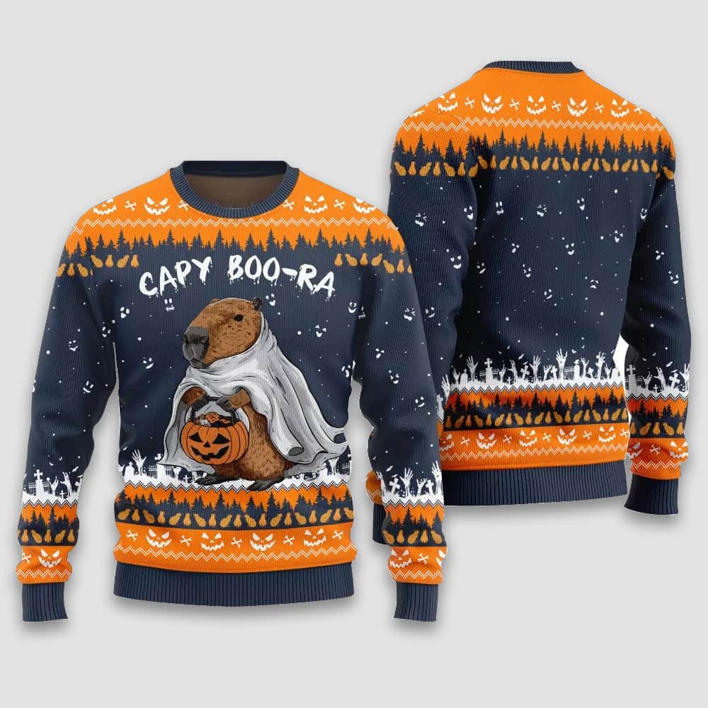 Capy Halloween For Chilling Nights And Scary Sights Sweater Capy Halloween For Chilling Nights And Scary Sights Sweater