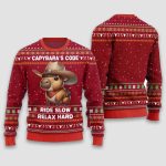 Capybara's Code Ride Slow Relax Hard Christmas Ugly Sweater