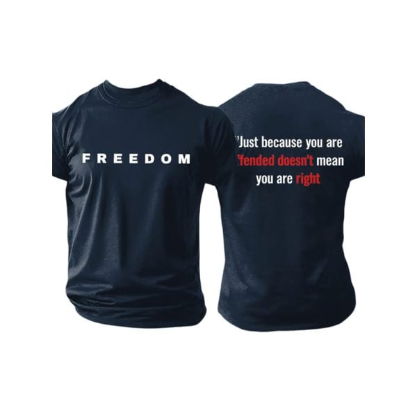 Charlie Kirk Freedom Just Because You Are Offended Doesn’t Mean Two-Sided Shirt