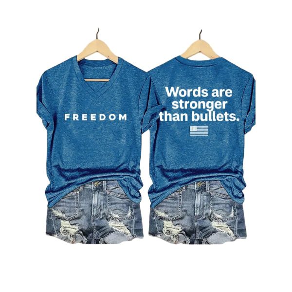 Charlie Kirk Freedom Words Are Stronger Than Bullets Shirt