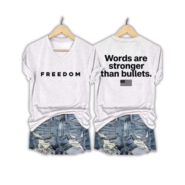 Charlie Kirk Freedom Words Are Stronger Than Bullets Shirt