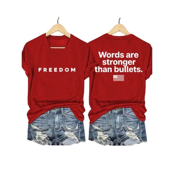 Charlie Kirk Freedom Words Are Stronger Than Bullets Shirt