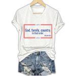 Charlie Kirk God Family Country In That Order Shirt