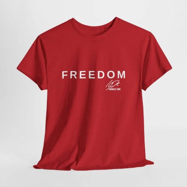 Charlie Kirk Red Freedom Signature Shirt