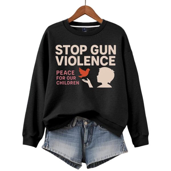 Charlie Kirk Stop Gun Violence Peace For Our Children Sweatshirt