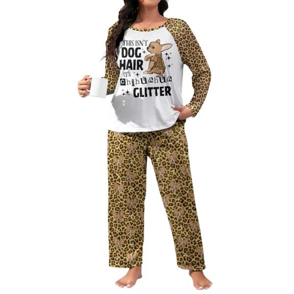 Chihuahua Raglan Lounge Pajamas It’s Chihuahua Glitter
