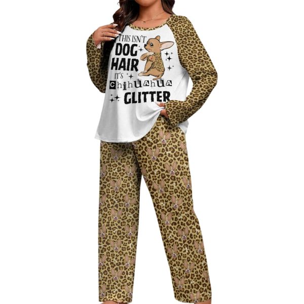 Chihuahua Raglan Lounge Pajamas It’s Chihuahua Glitter