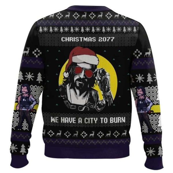 Christmas Cyberpunk 2077 Ugly Christmas Sweater