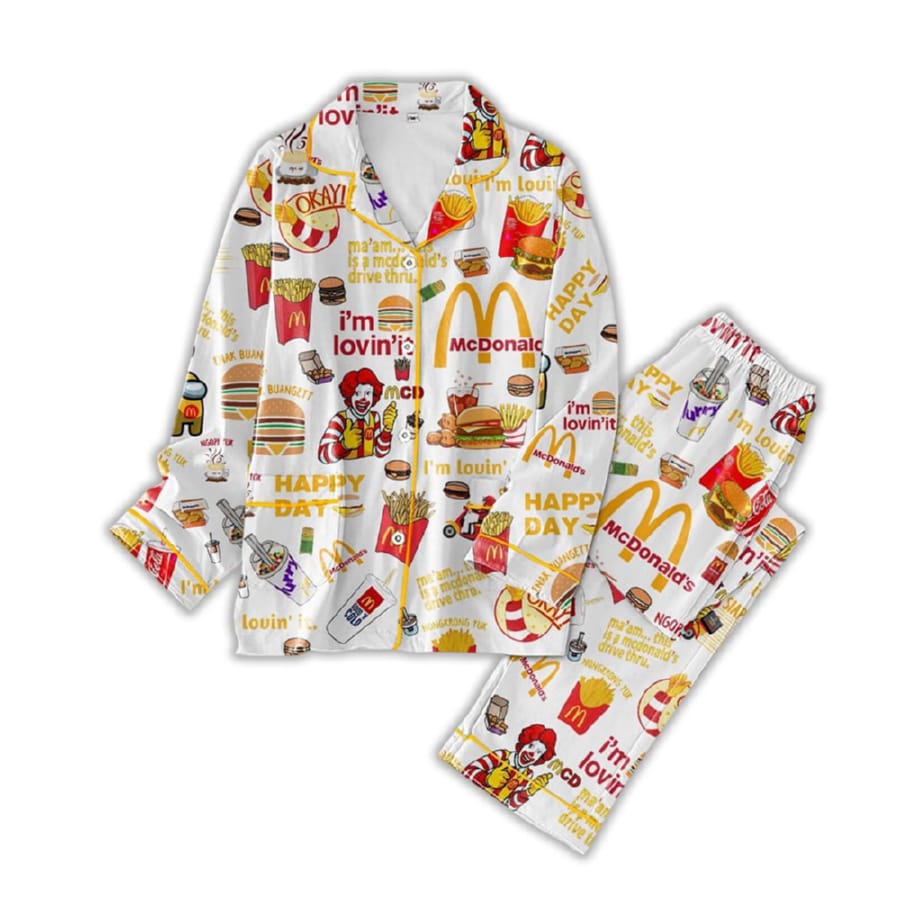 Christmas Mc Donald Pajamas Set Christmas Mc Donald Pajamas Set