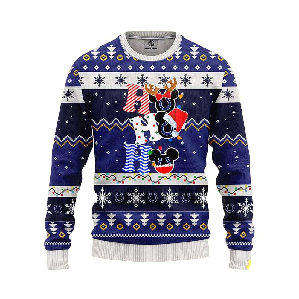 Colts HoHoHo Mickey Ugly Christmas Sweater Colts HoHoHo Mickey Ugly Christmas Sweater