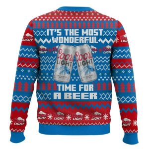 Its The Most Wonderful Time For A Coors Light Ugly Christmas Sweater1