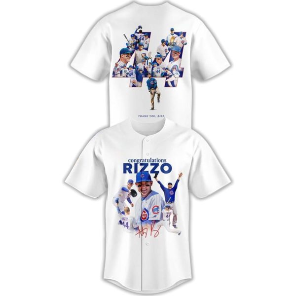 Cubs Legend Anthony Rizzo Jersey Thank You Rizz