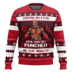 Mike Tyson Everyone Has A Plan Until They Get Punched In The Mouth Ugly Sweater