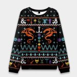 DND Dragon Dice Weapon Ugly Christmas Sweater