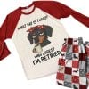 Dachshund Raglan Lounge Pajamas Who Cares I’m Retired