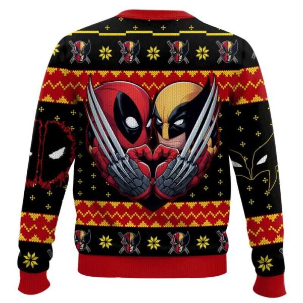 Deadpool And Wolverine Let’s Take A Selfie Ugly Christmas Sweater