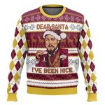 Dear Santa I've Been Nice Leonardo DiCaprio Christmas Ugly Sweater