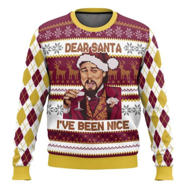 Dear Santa I’ve Been Nice Leonardo DiCaprio Christmas Ugly Sweater