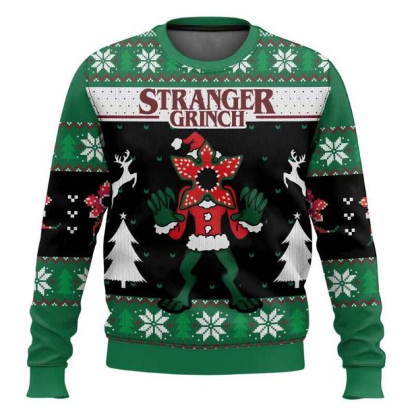 Demogorgon Stranger Grnch Stranger Things Ugly Christmas Sweater