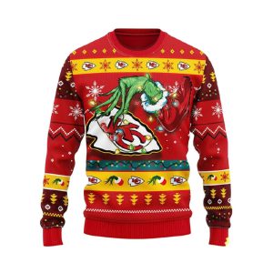 Chiefs The Hand Of Grnch Ugly Christmas Sweater