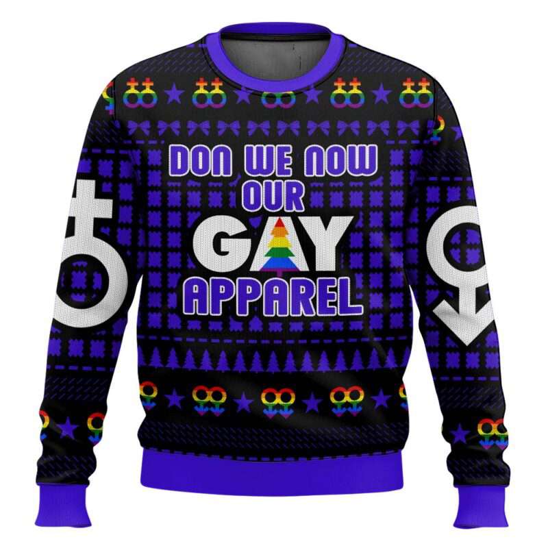 Don We Now Our Gay Apparel LGBT Ugly Christmas Sweater Don We Now Our Gay Apparel LGBT Ugly Christmas Sweater