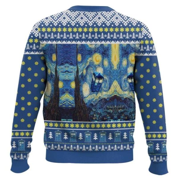 Dr Who Van Gogh Starry Night Ugly Christmas Sweater