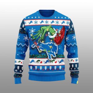 Lions The Hand Of Grnch Ugly Christmas Sweater1