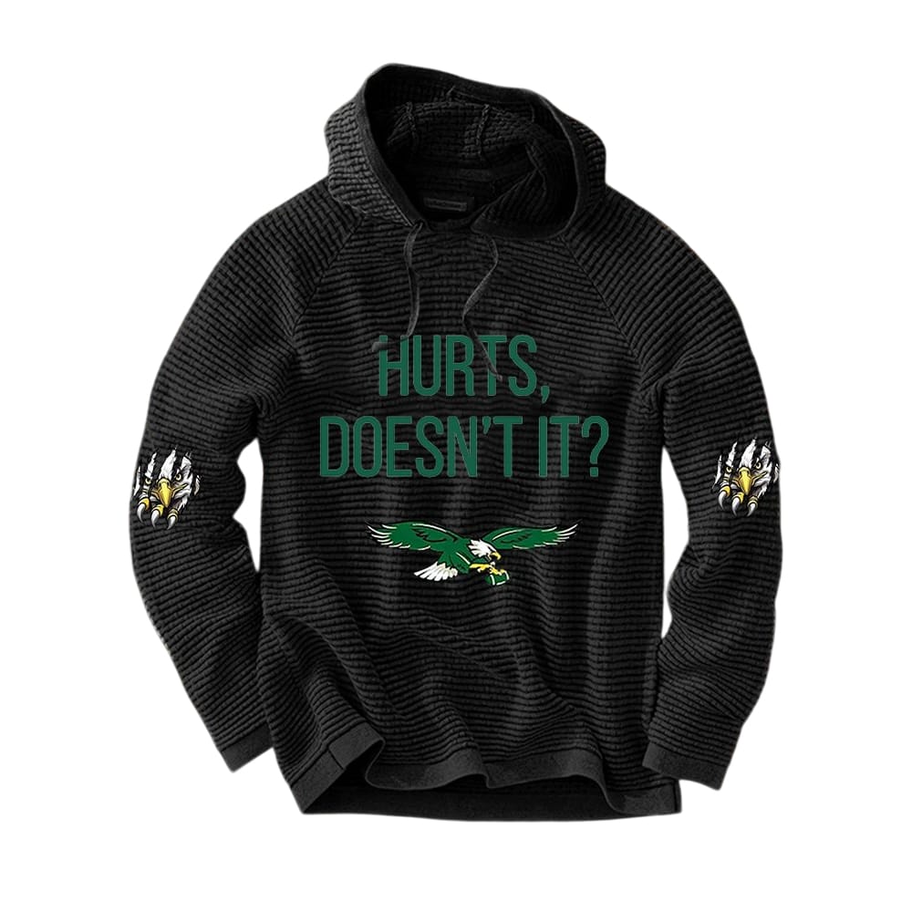 Eagles Hurts Doesnt It Waffle Hoodie Eagles Hurts Doesn't It Waffle Hoodie