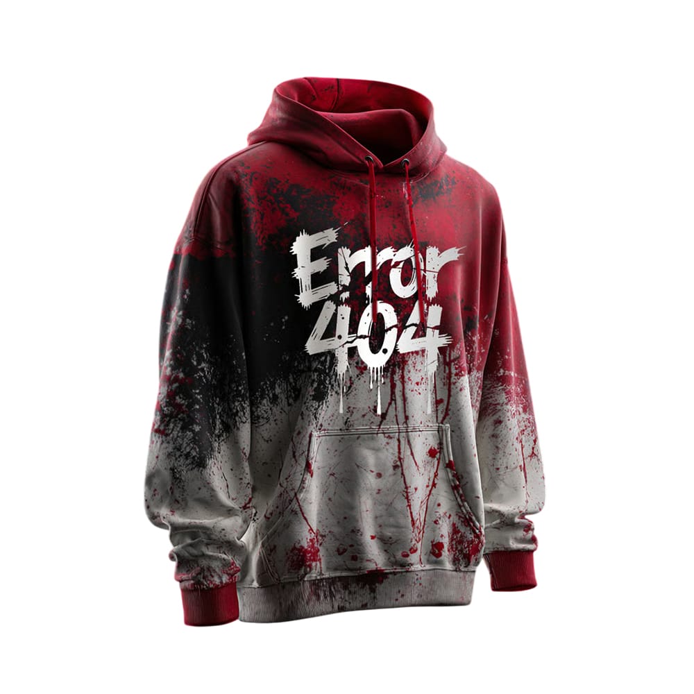 Error 404 Bloody Halloween Art Hoodie Error 404 Bloody Halloween Art Hoodie