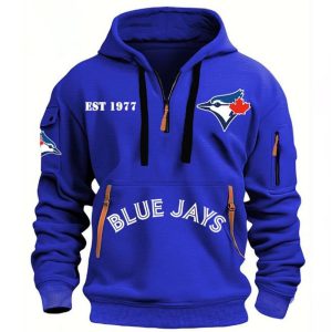 2025 Blue Jays Hoodie Half Zipper1