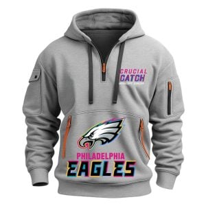 2025 Eagles Crucial Catch Quarter Zip Hoodie 2 2025 Eagles Crucial Catch Quarter Zip Hoodie2