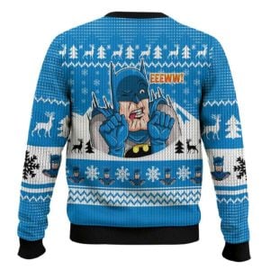 Batman Middle Finger Ugly Christmas Sweater1