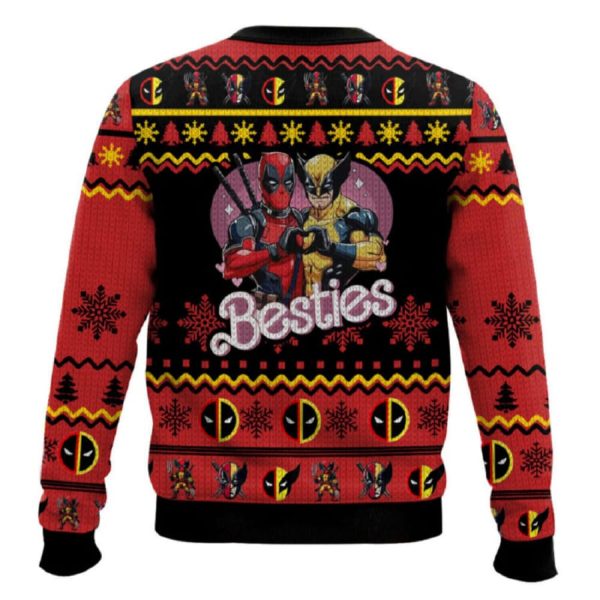 F.R.I.E.N.D.S Deadpool Wolverine Ugly Christmas Sweater