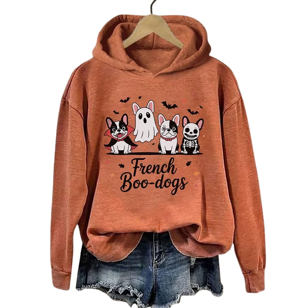 Fall French Bulldog Halloween Hoodie Fall French Bulldog Halloween Hoodie
