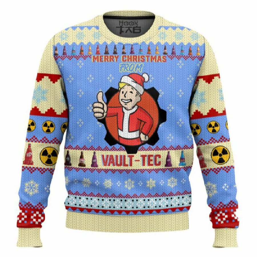 Fallout Merry Christmas From Vault Tec Ugly Christmas Sweater Fallout Merry Christmas From Vault-Tec Ugly Christmas Sweater