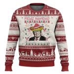 Feliz Navidad Mexican Sombrero Santa Trump Ugly Christmas Sweater