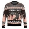 First Of All I’m A Delight Hippo Ugly Christmas Sweater