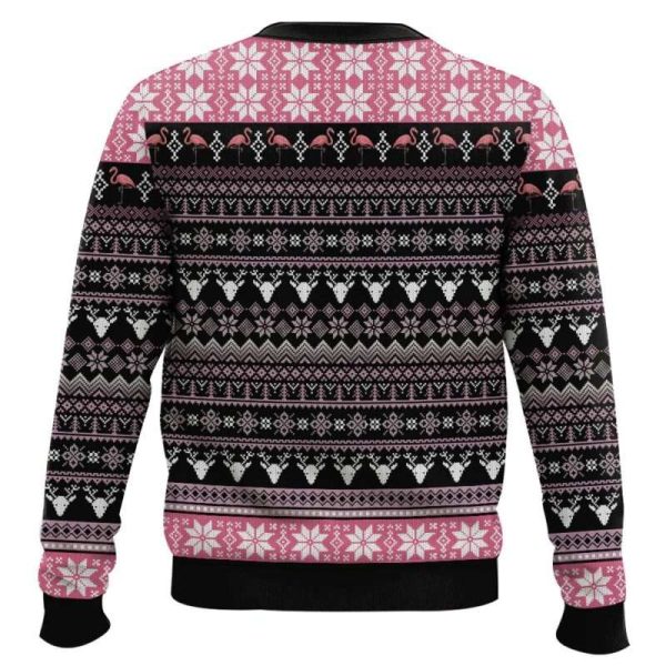Flamingo Naughty List Ugly Christmas Sweater