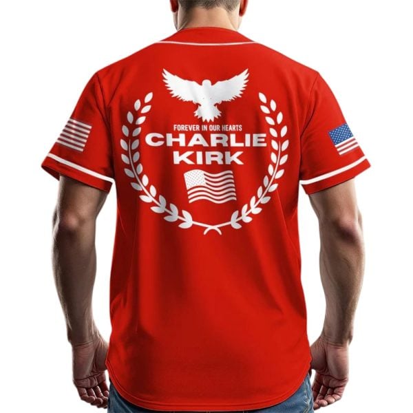 Freedom Forever In Our Hearts Charlie Kirk Baseball Jersey