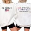 Freedom Red White Blueberries Charlie Kirk Shirt