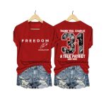 Freedom Thank You Charlie A True Patriot Red Shirt