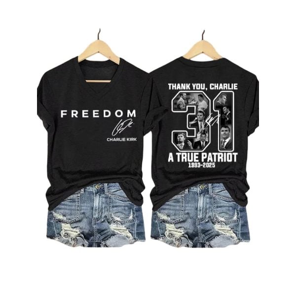 Freedom Thank You Charlie A True Patriot Red Shirt