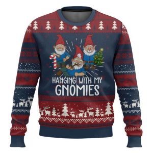 Hanging With My Gnomies Ugly Christmas Sweater