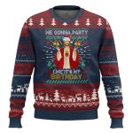 Funny Jesus Birthday We Gonna Party Like It's My Birthday Xmas Ugly Christmas Sweater