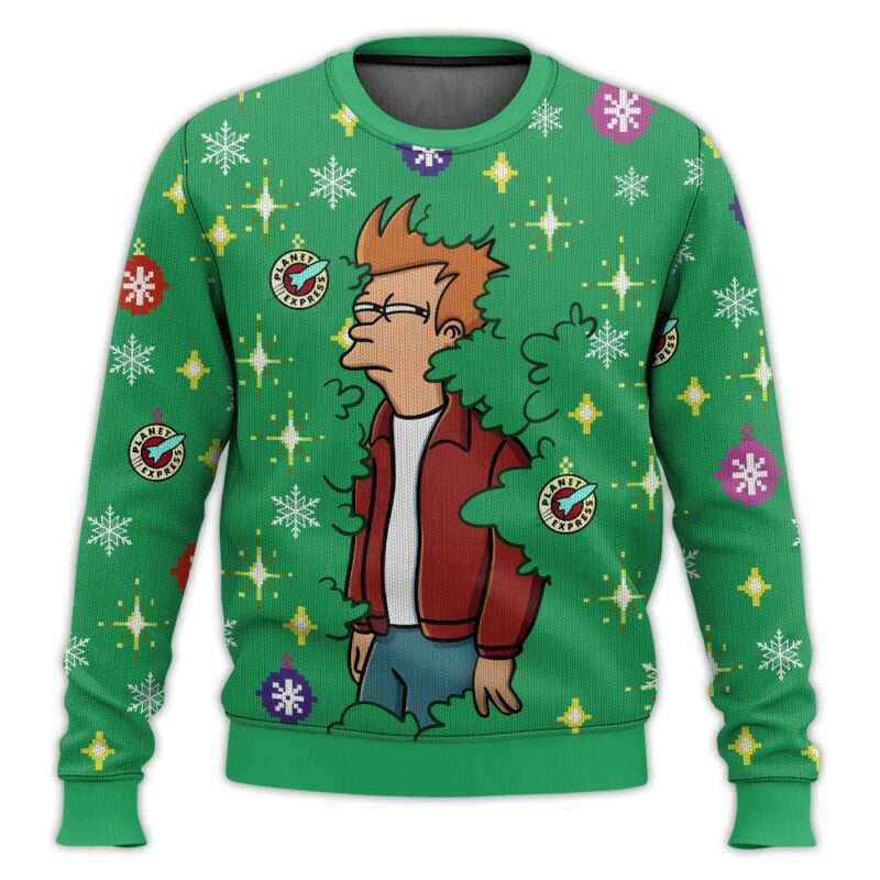 Futurama Billy West Emerging From the Bush Meme Christmas Ugly Sweater Futurama Billy West Emerging From the Bush Meme Christmas Ugly Sweater
