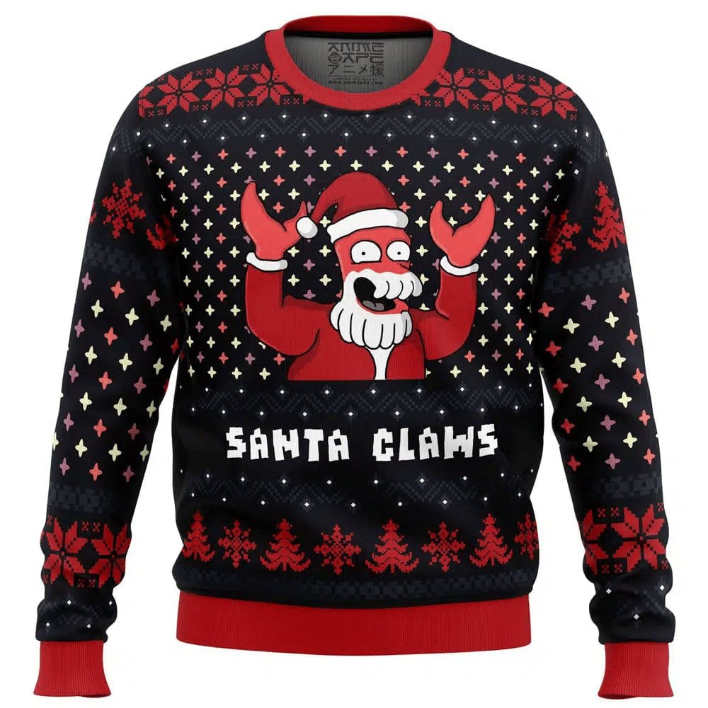 Futurama Santa Zoidberg Ugly Christmas Sweater Futurama Santa Zoidberg Ugly Christmas Sweater