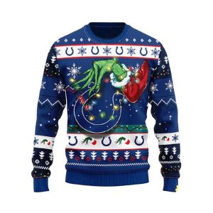 Colts The Hand Of Grnch Ugly Christmas Sweater